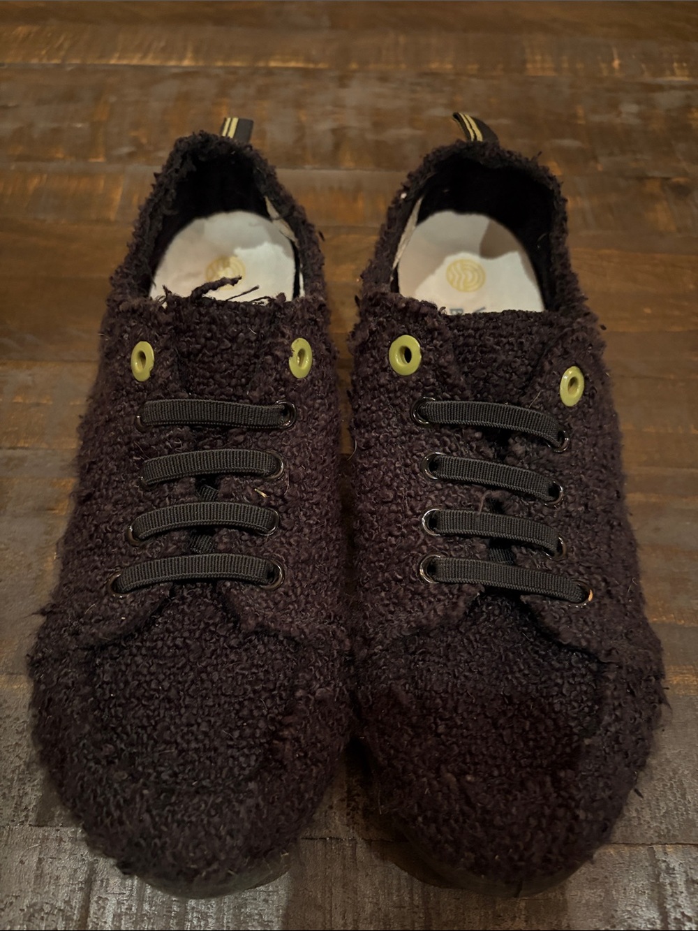 Vionic Beach Pismo Black Textured Bouclé Slip-On Sneakers Size 8 US / 39 EU
